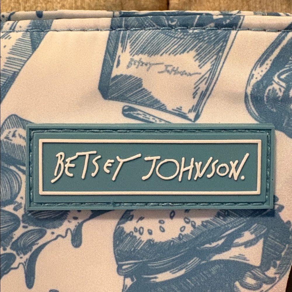 Betsey Johnson Blue Food Print Insulated Tote. - Picture 2 of 11